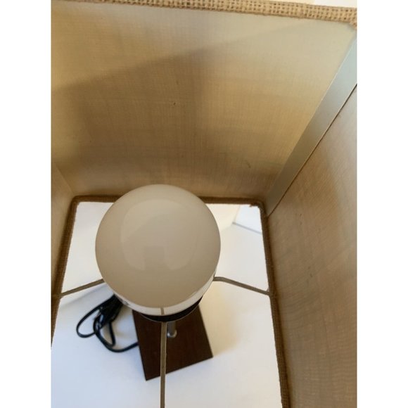 RARE MCM Square Shade Cube Table LAMP MID CENTURY MODERN LIGHT DECOR 60S - Picture 14 of 15